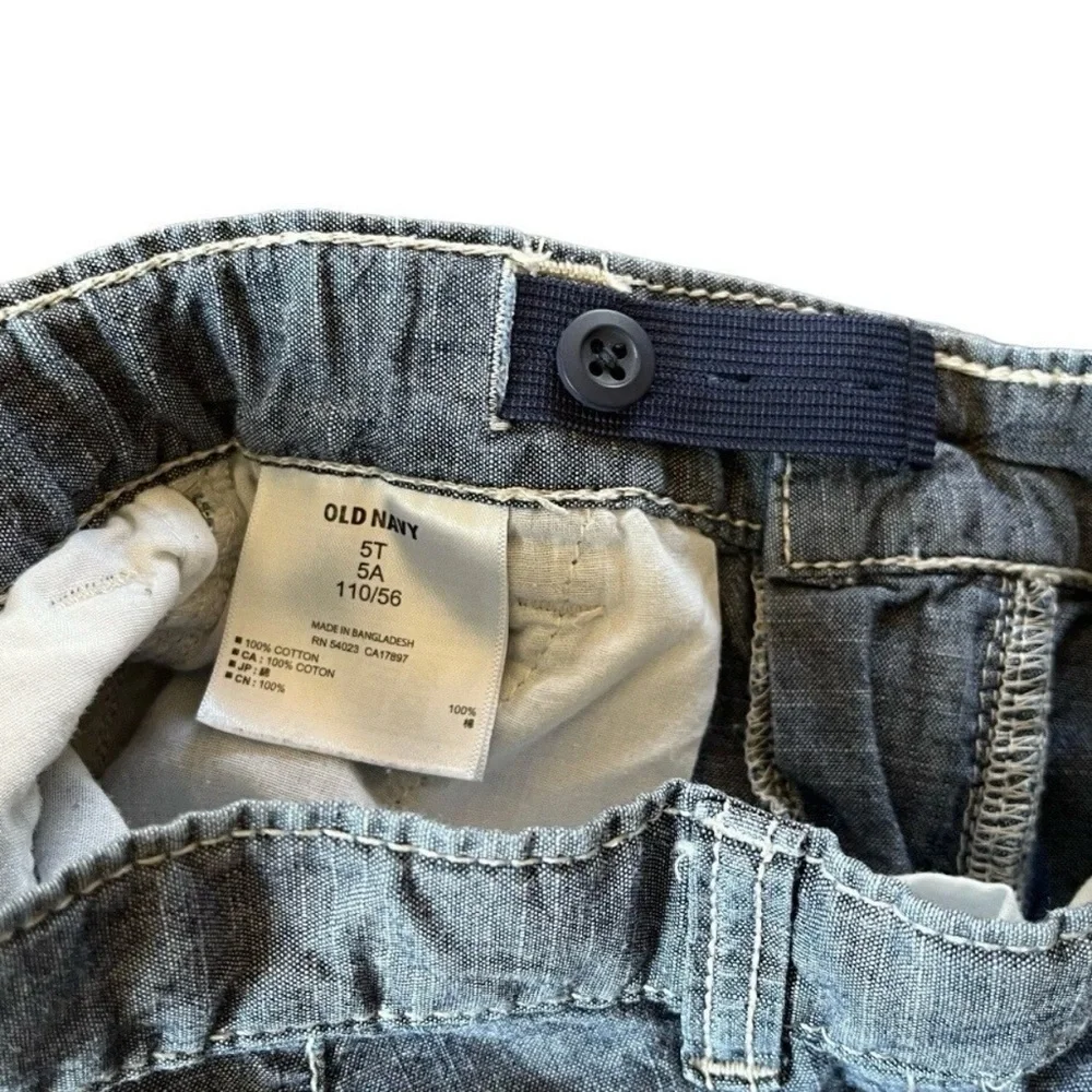 Old Navy Kids 5T Jeans Straight Leg Adjustable Waist Convertible Capri Length